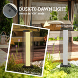 Metal 71.5 cm Tall Garden Solar Garden Lamp With Auto On-Off - Velmora