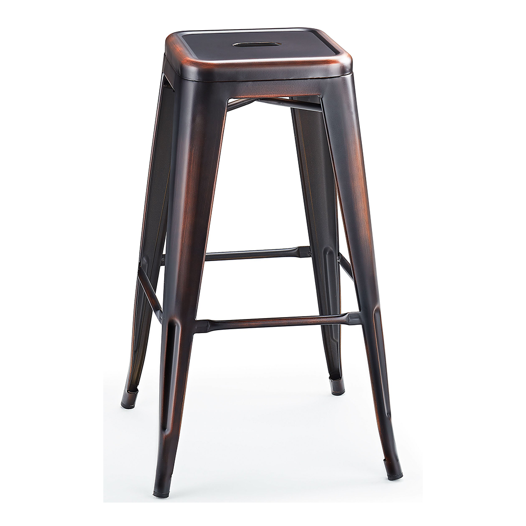 Metal Bar Stool Square in Antique Style - Tilbury