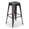 Metal Bar Stool Square in Antique Style - Tilbury