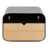 Metal Bedside Cabinet Oval Wall Mounted With 1 Oak Drawer - Joliet