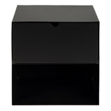 Metal Bedside Cabinet Wall Mounted With 1 Black Drawer - Joliet