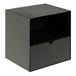 Metal Bedside Cabinet 30cm Wide Wall Mounted With 1 Black Drawer - Joliet