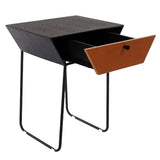 Metal Bedside Cabinet With 1 Drawer And Black Legs - Options