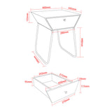 Metal Bedside Cabinet With 1 Drawer And Black Legs - Options