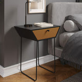 Metal Bedside Cabinet With 1 Drawer And Black Legs - Options