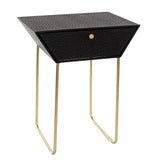 Metal Bedside Cabinet With 1 Drawer And Gold Legs - Options