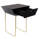 Metal Bedside Cabinet With 1 Drawer And Gold Legs - Options
