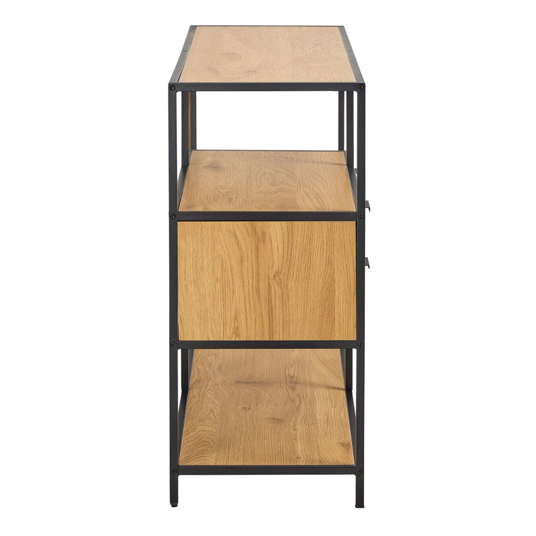 Metal Bookcase With 2 Drawers And 3 Shelves - Seaford
