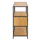 Metal Bookcase With 2 Drawers And 3 Shelves - Seaford