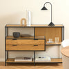 Metal Bookcase With 2 Drawers And 3 Shelves - Seaford