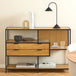 Metal Bookcase 114cm Wide With 2 Drawers And 3 Shelves - Seaford