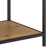 Metal Bookcase With 4 Wooden Shelves - Seaford