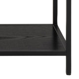 Metal Bookcase With 4 Wooden Shelves - Seaford