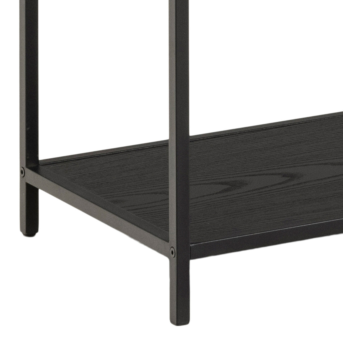 Metal Bookcase With 4 Wooden Shelves - Seaford