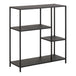 Metal Bookcase 79.5cm Wide Asymmetrical With 3 Shelves - Newcastle