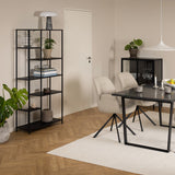 Metal Bookcase Asymmetrical With 6 Shelves - Newcastle
