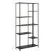 Metal Bookcase 79.5cm Wide Asymmetrical With 6 Shelves - Newcastle