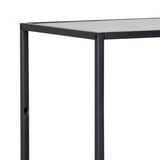 Metal Bookcase Asymmetrical in Black With 3 Shelves - Seaford