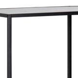 Metal Bookcase Asymmetrical in Black With 3 Shelves - Seaford