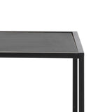 Metal Bookcase Asymmetrical Large in Black With 5 Wooden Shelves - Seaford