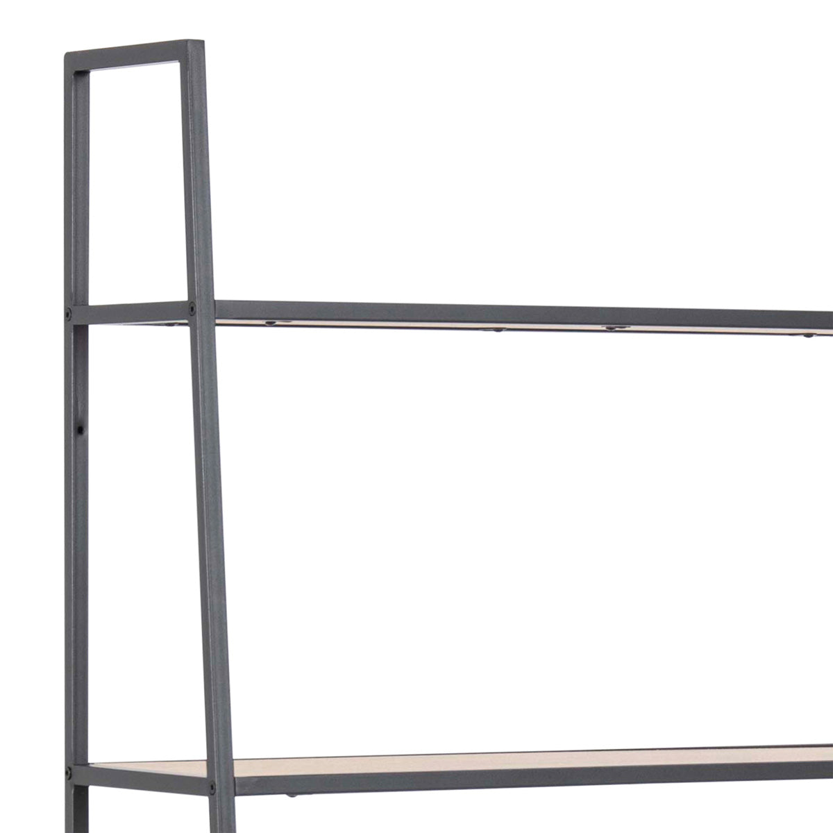 Metal Bookcase Ladder Design With 5 Oak Shelves - Seaford