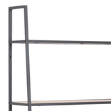 Metal Bookcase Ladder Design With 5 Oak Shelves - Seaford