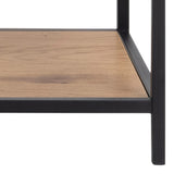 Metal Bookcase Large With 5 Wooden Shelves - Seaford