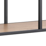 Metal Bookcase Large With 5 Wooden Shelves - Seaford