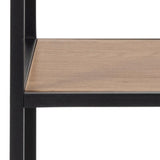 Metal Bookcase Large With 5 Wooden Shelves - Seaford