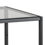 Metal Bookcase Narrow With 2 Glass Shelves - Seaford