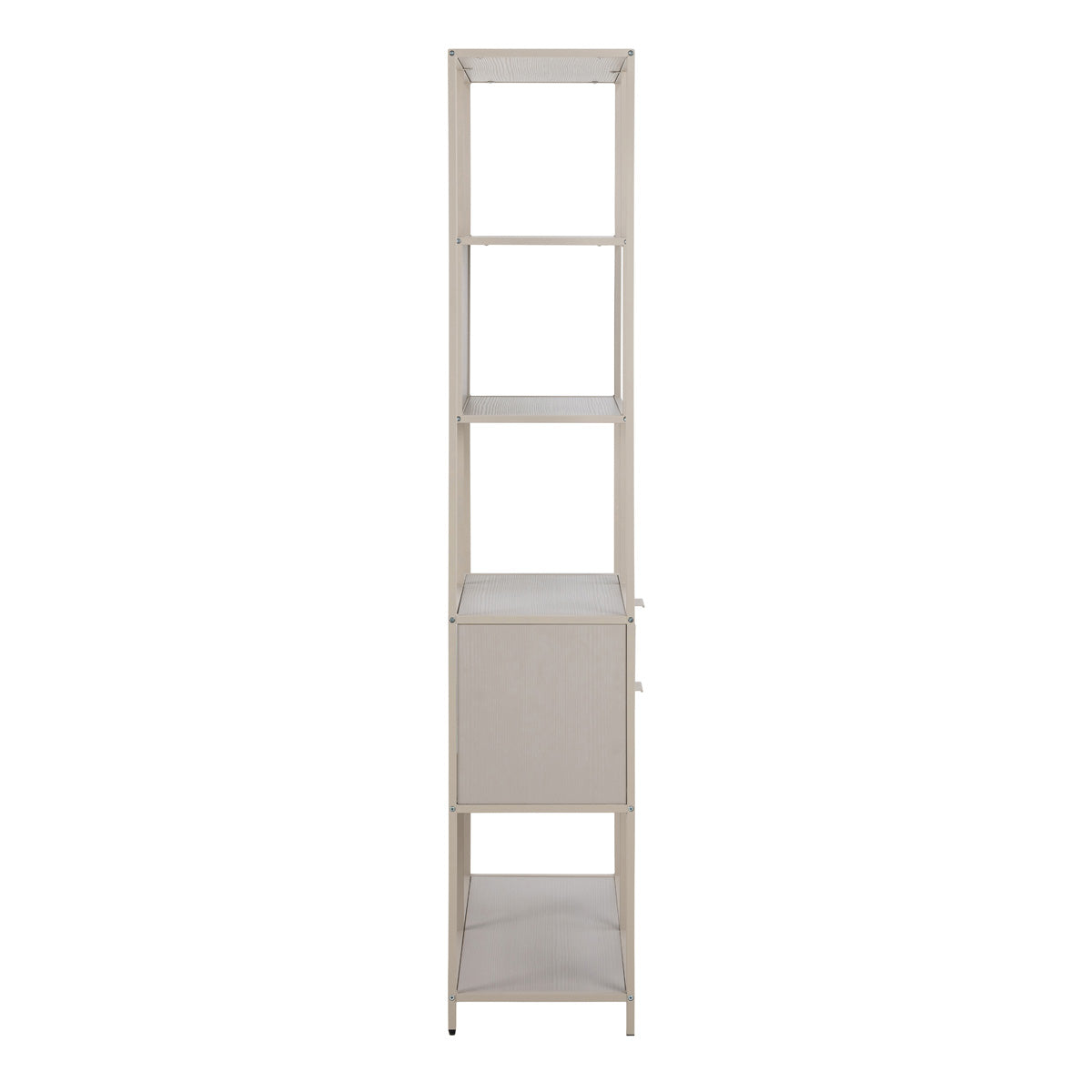 Metal Bookcase Tall With 2 Drawers And 4 Shelves - Seaford
