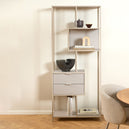 Metal Bookcase Tall With 2 Drawers And 4 Shelves - Seaford