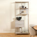 Metal Bookcase 41cm Wide Tall With 2 Drawers And 4 Shelves - Seaford