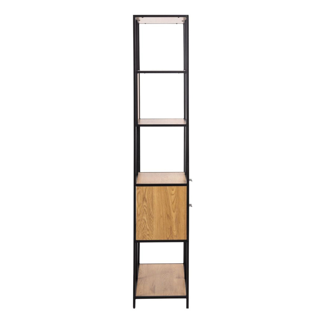 Metal Bookcase Tall With 4 Shelves And 2 Drawers - Seaford
