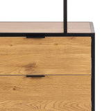 Metal Bookcase Tall With 4 Shelves And 2 Drawers - Seaford