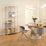 Metal Bookcase Tall With 5 Wooden Shelves - Seaford