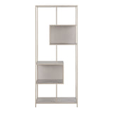 Metal Bookcase Tall With 5 Wooden Shelves - Seaford