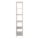 Metal Bookcase Tall With 5 Wooden Shelves - Seaford