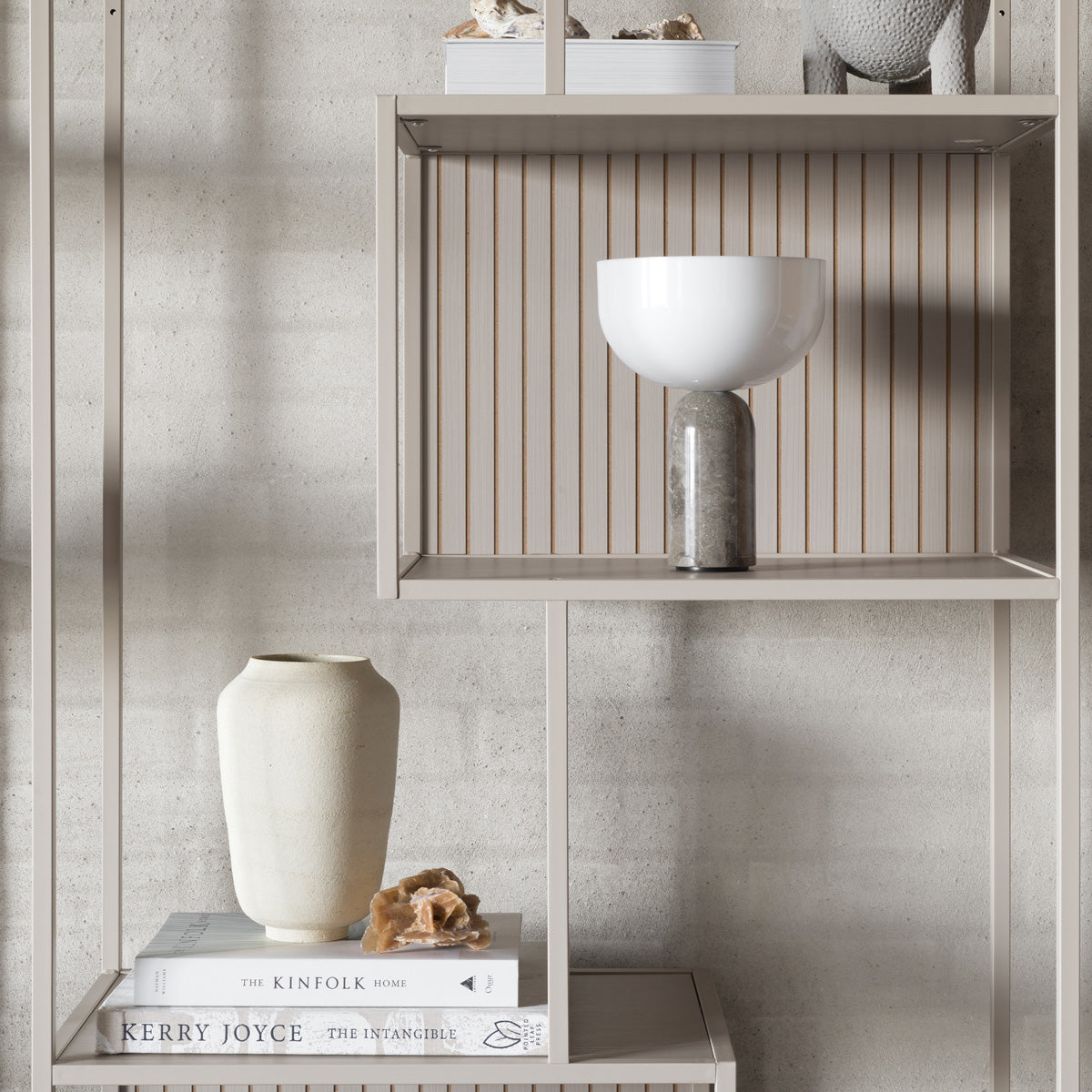 Metal Bookcase Tall With 5 Wooden Shelves - Seaford