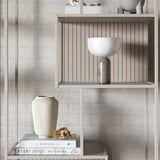 Metal Bookcase Tall With 5 Wooden Shelves - Seaford