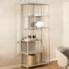 Metal Bookcase Tall With 5 Wooden Shelves - Seaford