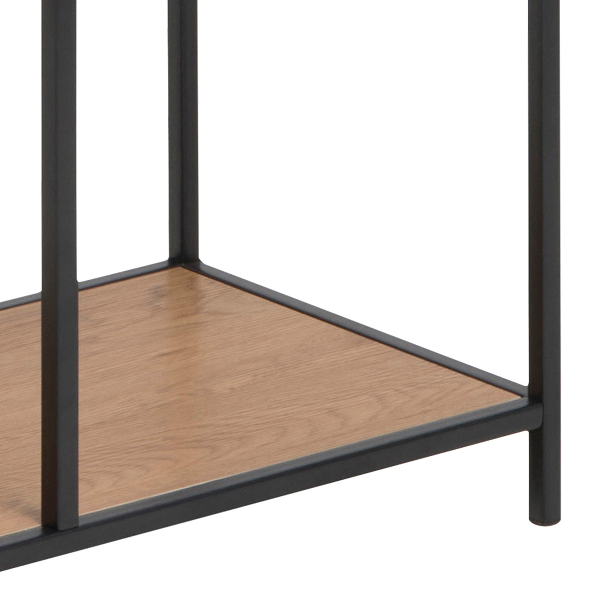 Metal Bookcase Tall in Black With 5 Shelves - Seaford