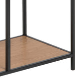 Metal Bookcase Tall in Black With 5 Shelves - Seaford