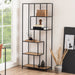 Metal Bookcase Tall in Black With 5 Shelves - Seaford