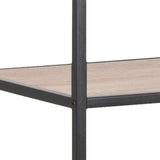 Metal Bookcase Tall in Black With 5 Shelves - Seaford