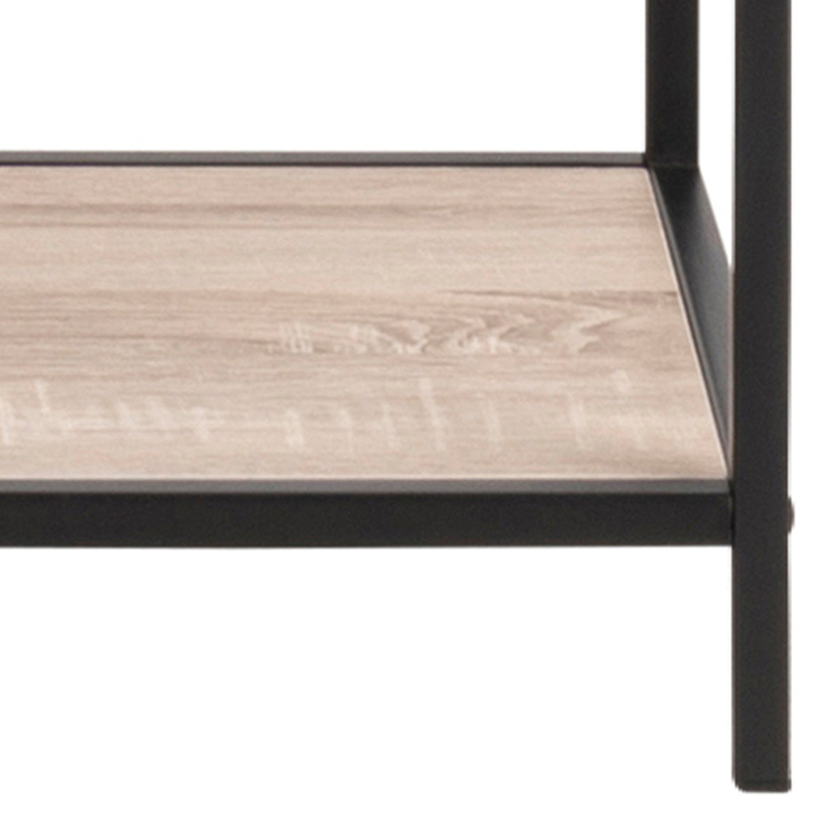 Metal Bookcase Tall in Black With 5 Shelves - Seaford