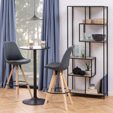 Metal Bookcase Tall in Black With 5 Shelves - Seaford