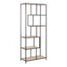 Metal Bookcase Tall in Black With 5 Shelves - Seaford