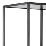 Metal Bookcase Tall in Black With 5 Shelves - Seaford