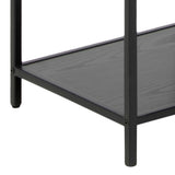 Metal Bookcase Tall in Black With 5 Shelves - Seaford